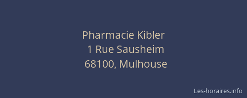 Pharmacie Kibler