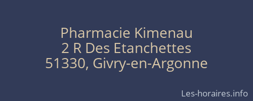 Pharmacie Kimenau