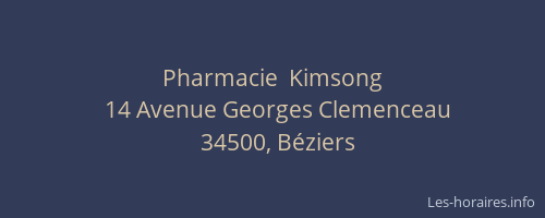 Pharmacie  Kimsong