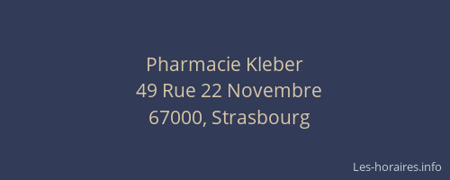 Pharmacie Kleber