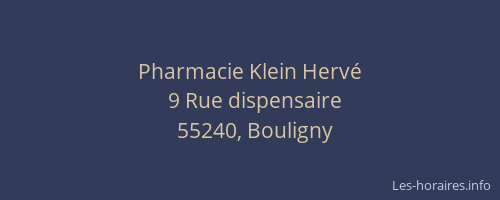 Pharmacie Klein Herv&eacute;