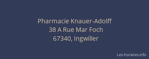 Pharmacie Knauer-Adolff