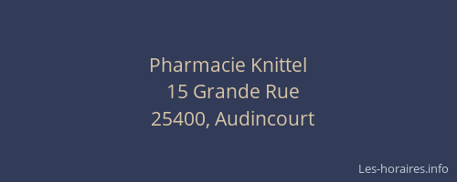 Pharmacie Knittel
