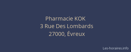 Pharmacie KOK
