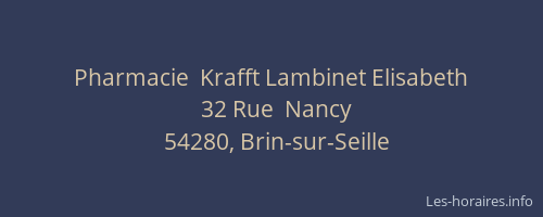 Pharmacie  Krafft Lambinet Elisabeth
