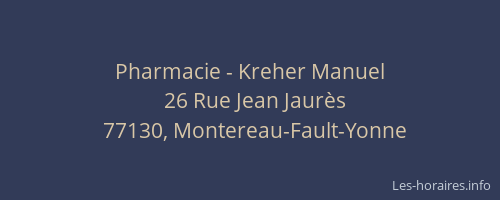 Pharmacie - Kreher Manuel