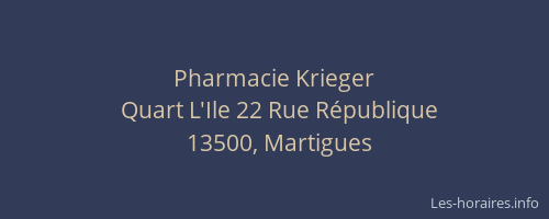 Pharmacie Krieger