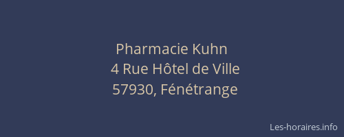 Pharmacie Kuhn