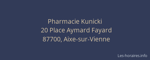 Pharmacie Kunicki