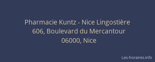 Pharmacie Kuntz - Nice Lingostière