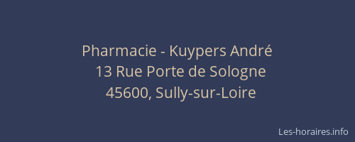 Pharmacie - Kuypers Andr&eacute;