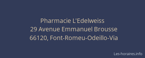 Pharmacie L'Edelweiss