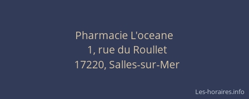 Pharmacie L'oceane