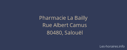 Pharmacie La Bailly