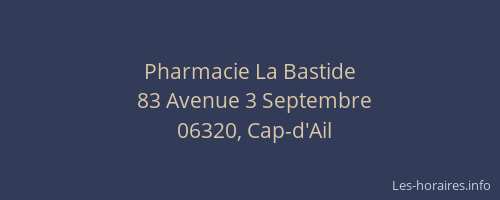 Pharmacie La Bastide