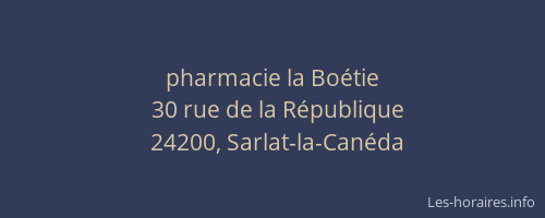 pharmacie la Bo&eacute;tie