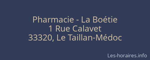 Pharmacie - La Boétie