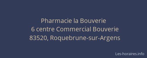 Pharmacie la Bouverie