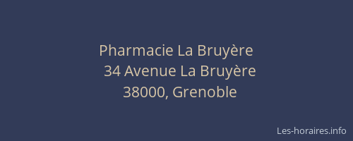 Pharmacie La Bruyère