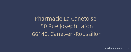Pharmacie La Canetoise