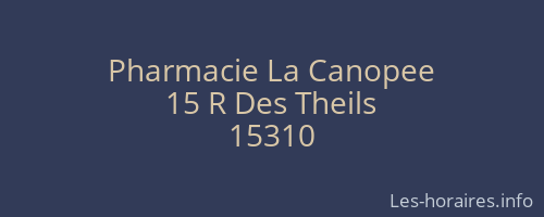 Pharmacie La Canopee