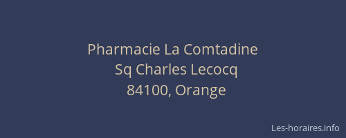 Pharmacie La Comtadine