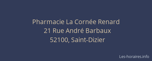 Pharmacie La Cornée Renard