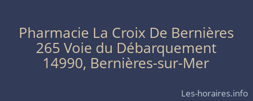 Pharmacie La Croix De Bernières
