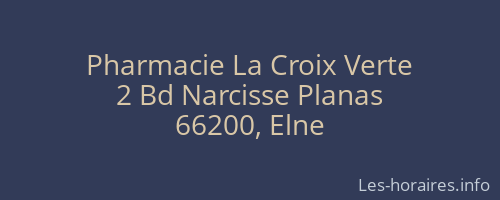 Pharmacie La Croix Verte