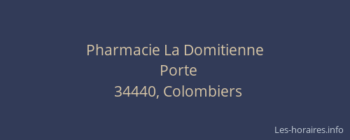 Pharmacie La Domitienne