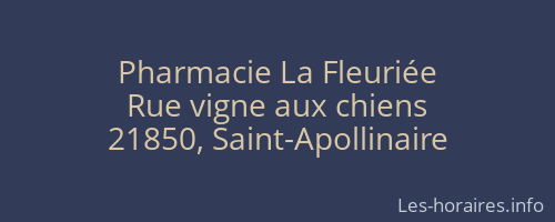 Pharmacie La Fleuriée