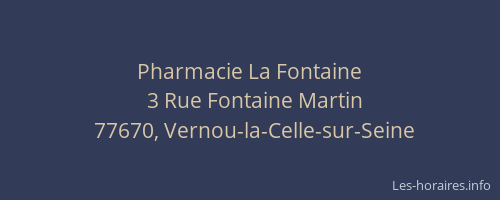 Pharmacie La Fontaine