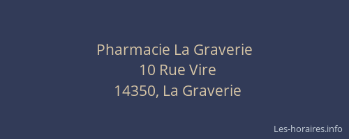 Pharmacie La Graverie