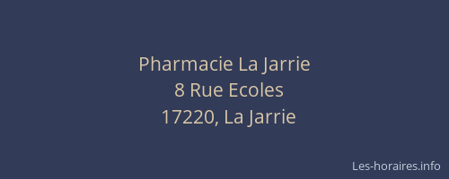 Pharmacie La Jarrie