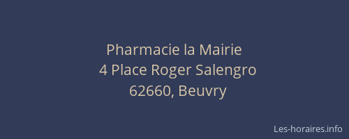 Pharmacie la Mairie