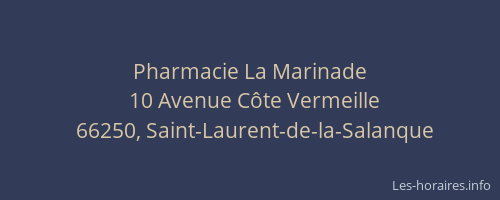 Pharmacie La Marinade