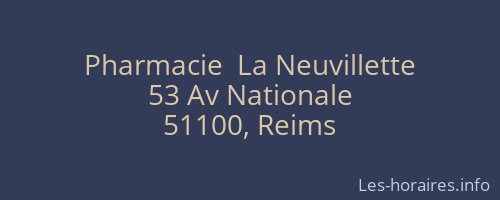 Pharmacie  La Neuvillette