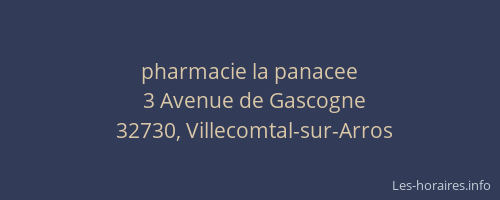 pharmacie la panacee