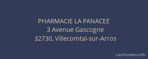 PHARMACIE LA PANACEE