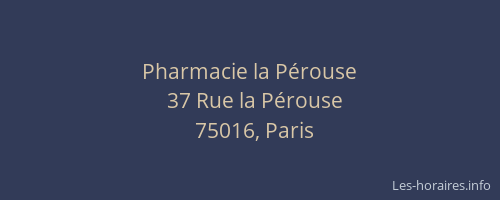 Pharmacie la Pérouse