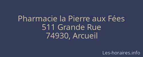 Pharmacie la Pierre aux Fées