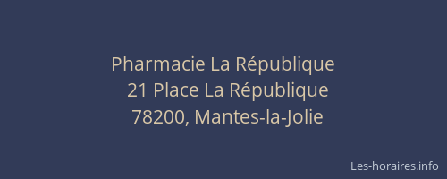 Pharmacie La République