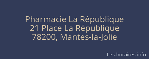 Pharmacie La République