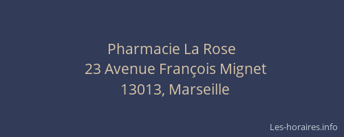 Pharmacie La Rose