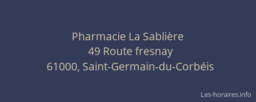 Pharmacie La Sablière