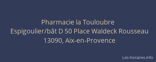 Pharmacie la Touloubre
