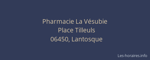 Pharmacie La Vésubie