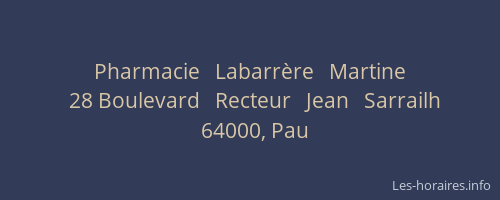 Pharmacie   Labarrère   Martine