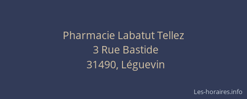 Pharmacie Labatut Tellez