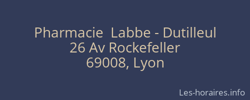 Pharmacie  Labbe - Dutilleul